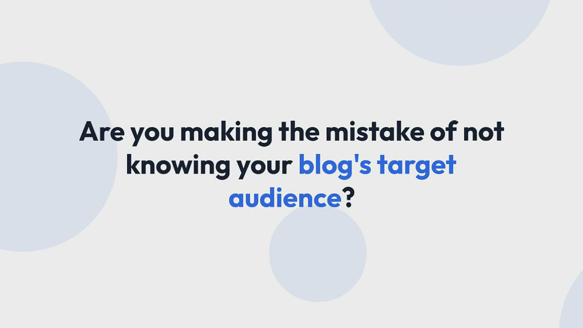 'Video thumbnail for How to Find Your Blog Target Audience (2023): The Ultimate Guide'