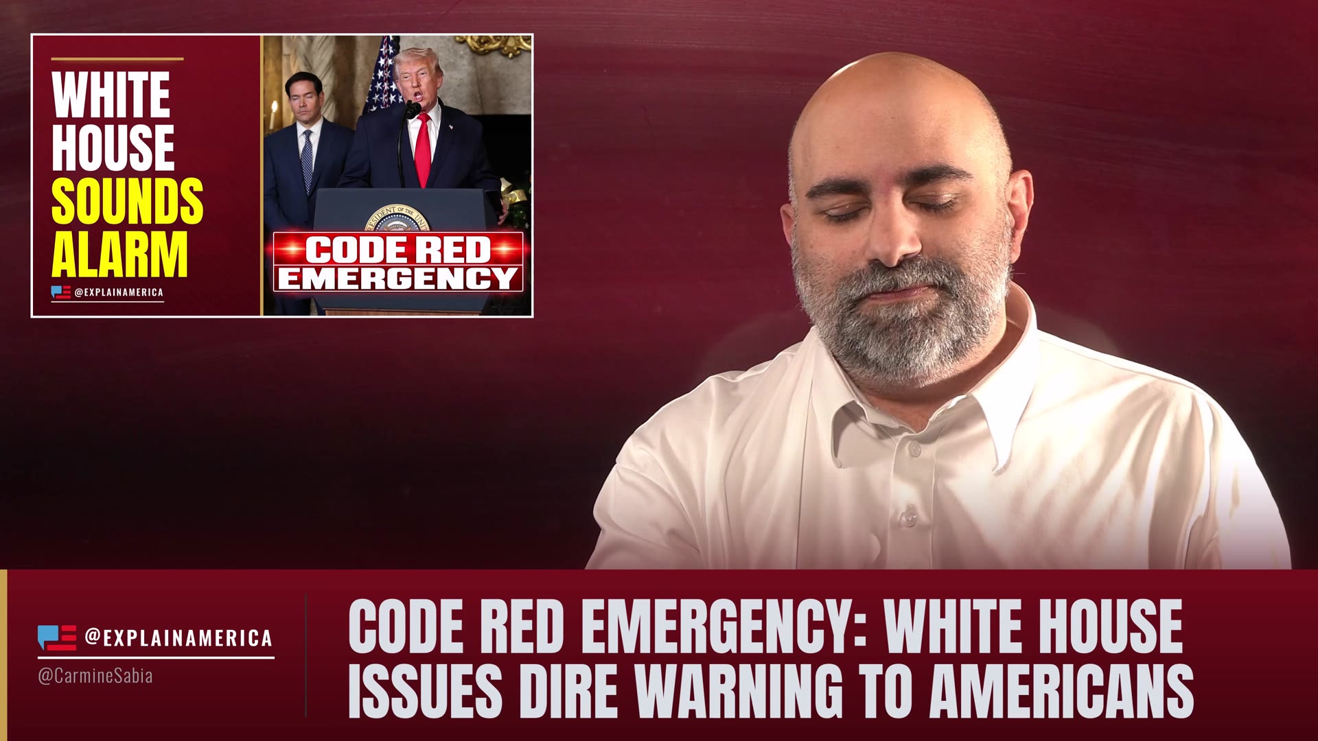 Video thumbnail for CODE RED EMERGENCY: White House Issues Dire Warning To Americans