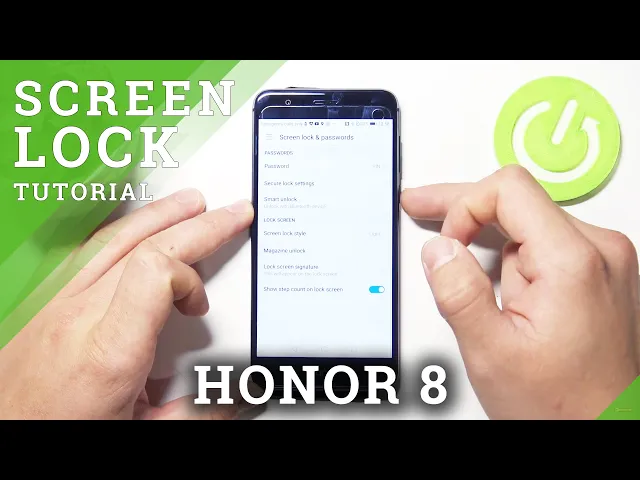 Video thumbnail for All Lock Screen Methods in Honor 8