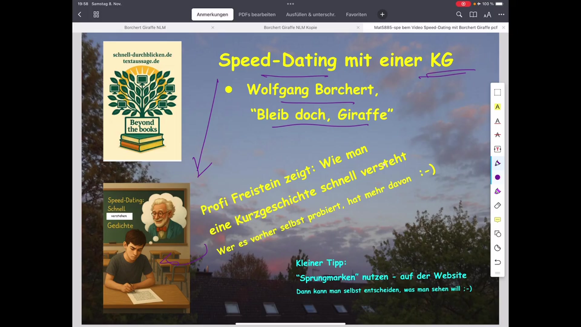 Video thumbnail for Speed-Dating mit Borchert, "Giraffe" - schwierige Kurzgeschichte - wir erklären sie verständlich