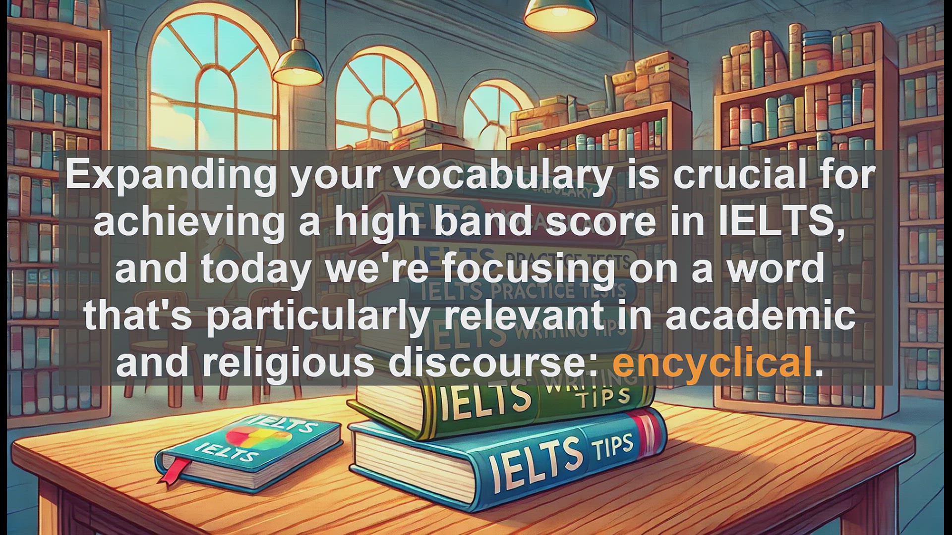 'Video thumbnail for 5000 Must Know IELTS 8.0 Vocabulary - Mastering 'Encyclical': Boost Your IELTS Vocabulary'