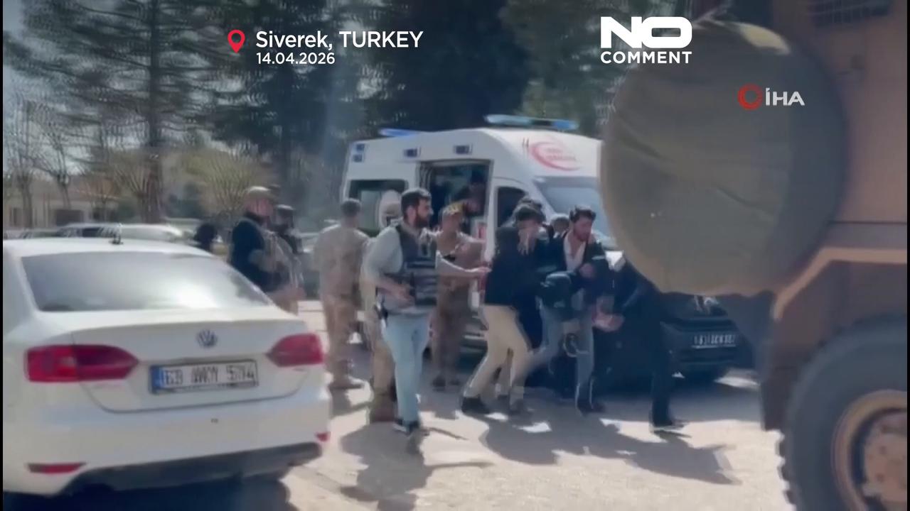 Video thumbnail for Sixteen injured in rare Turkey school shooting in Siverek district