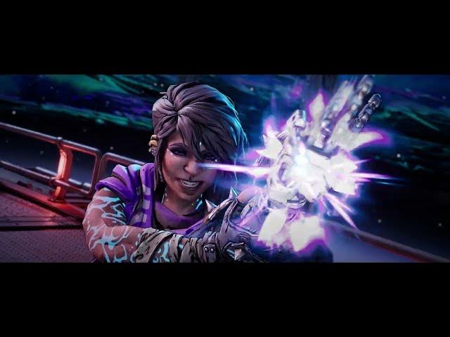 Video thumbnail for Borderlands 4 - Rising Action: Vex, Amara and Zane Fight Arjay On The Ladder Cutscene | Gameplay