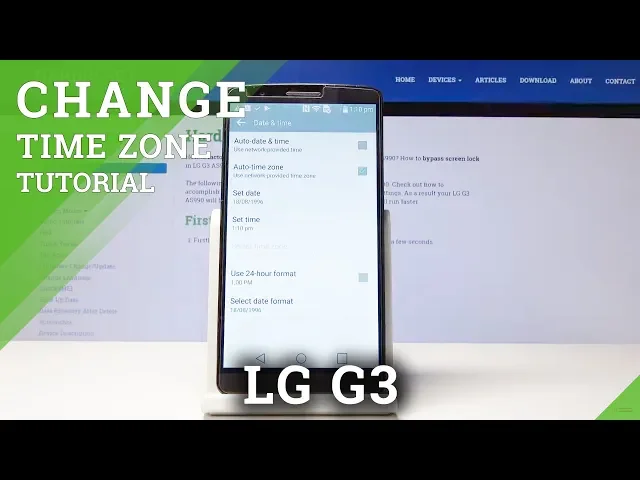 Video thumbnail for How to Change Date & Time in LG G3 - Time Settings