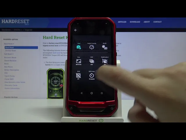 Video thumbnail for How to Set Camera Timer in KYOCERA Torque G03 – Find Timer Options