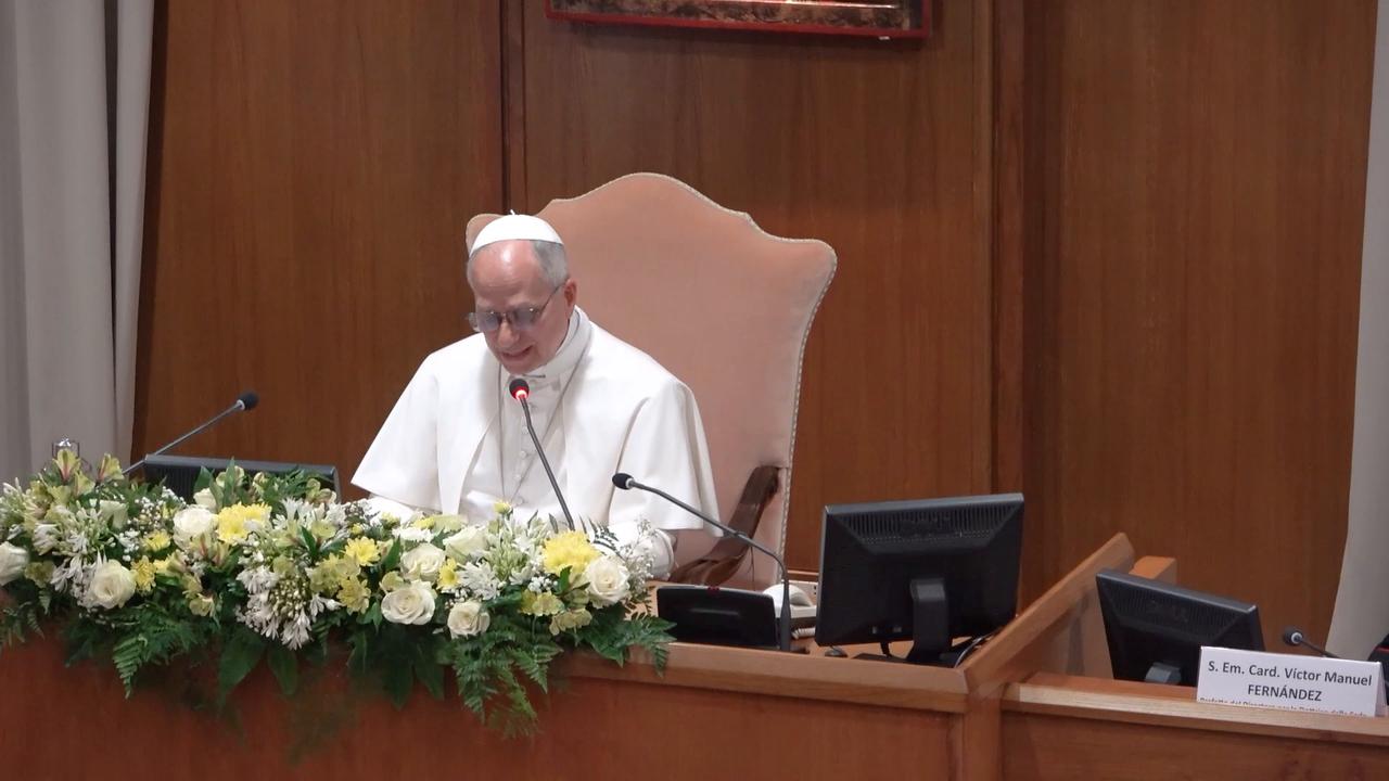 Video thumbnail for Vatican City: Pope Leo calls for vigilant approach to artificial intelligence.