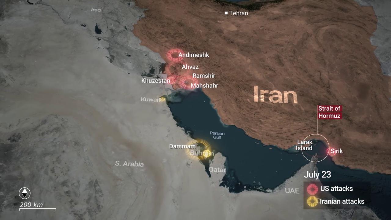 Video thumbnail for Iran: MOTION GRAPHIC - Explosions heard in southeastern Iran amid reports of possible US attack.