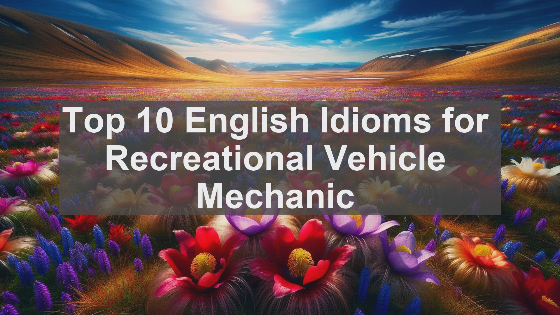 'Video thumbnail for Top 10 English Idioms for Recreational Vehicle Mechanic'