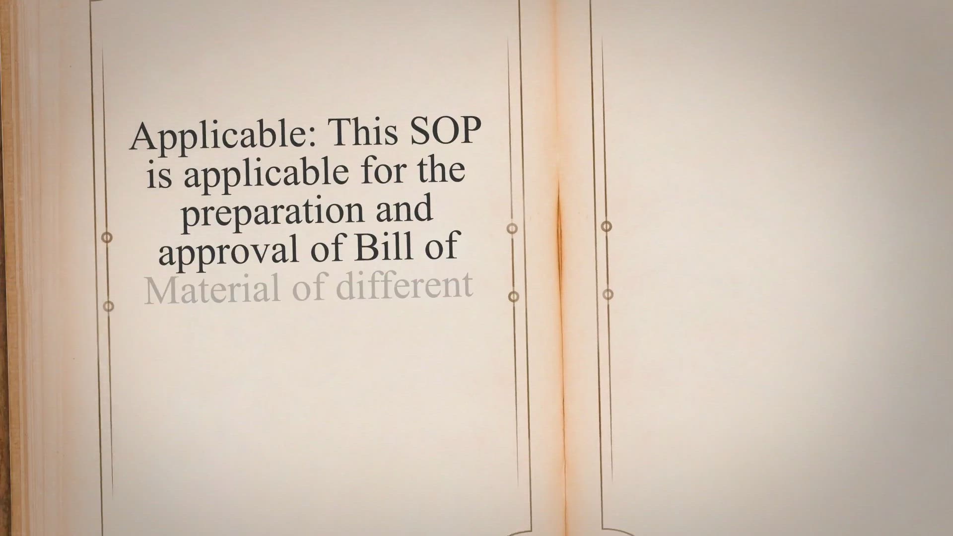 Video thumbnail for SOP; Preparation and Approval of Bill of material (BOM)