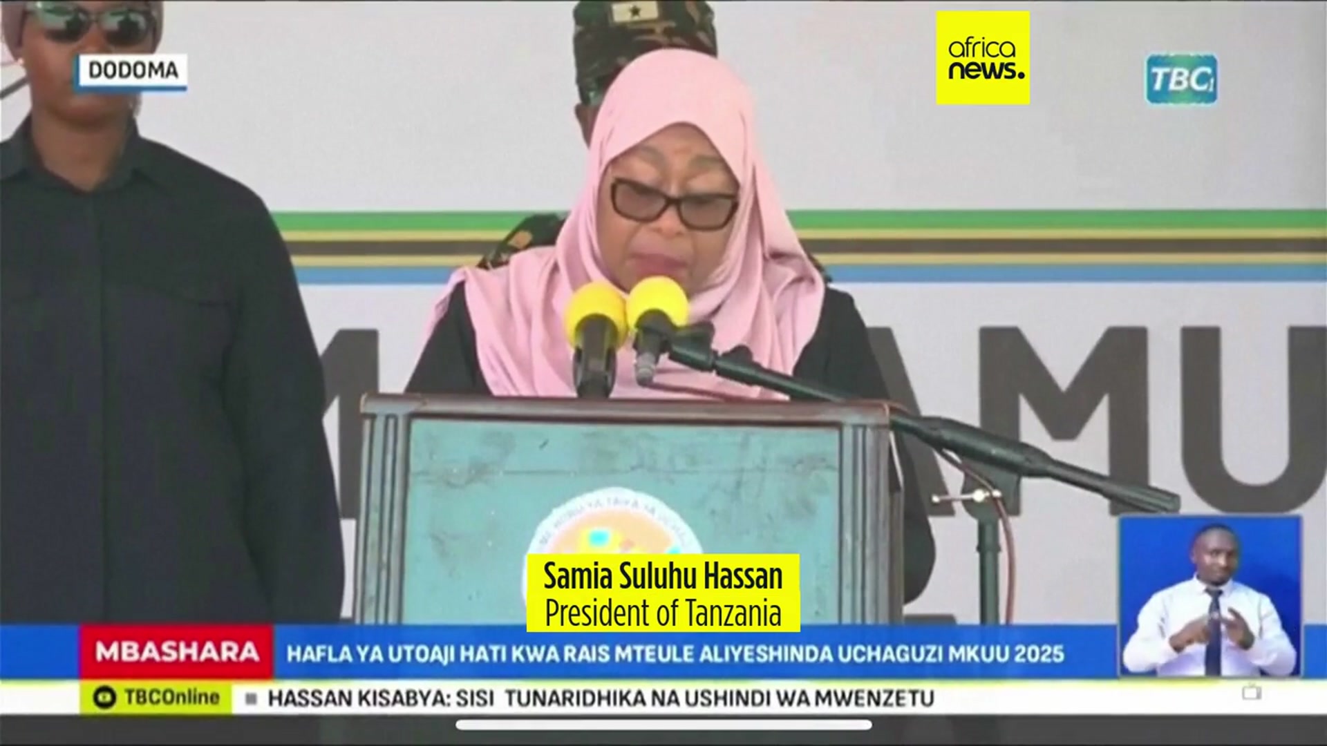 'Video thumbnail for Tanzania opposition rejects president’s win in vote marred by protests'