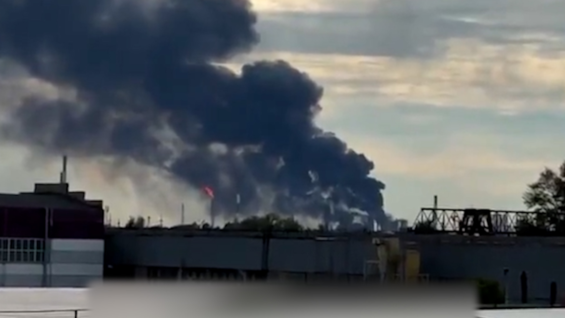 Video thumbnail for Ukrainian drones hit Russian fuel tankers