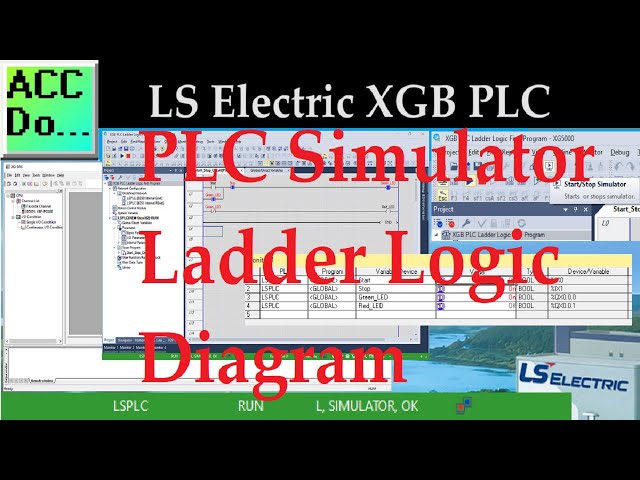 'Video thumbnail for XGB PLC Simulator Ladder Logic Diagram'