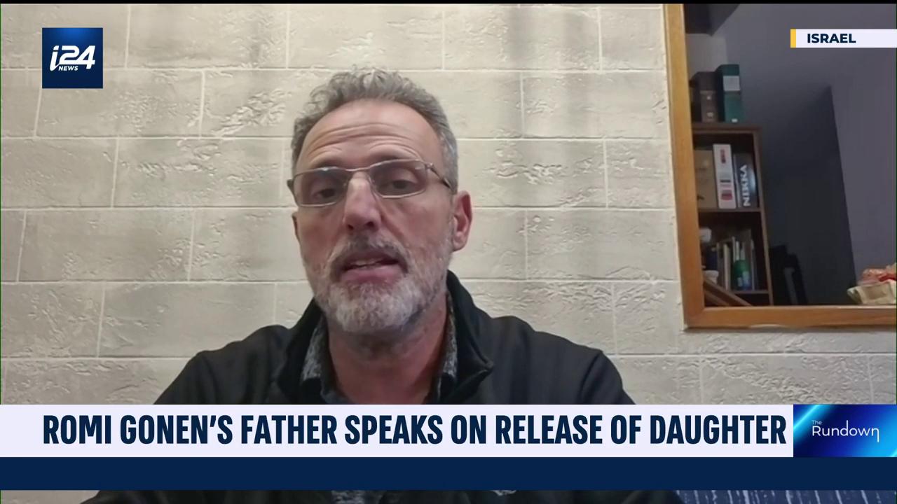 Video thumbnail for Romi Gonen's father speaks about release, calls to free all hostages
