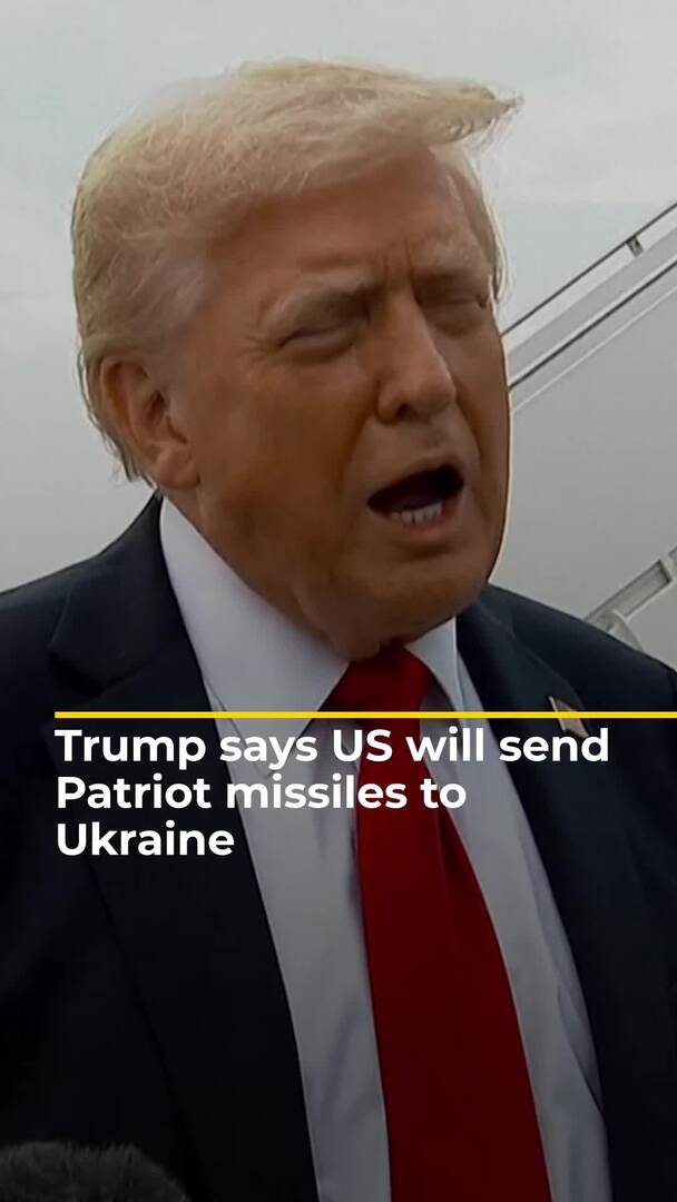 'Video thumbnail for Trump says US will send Patriot missiles to Ukraine'