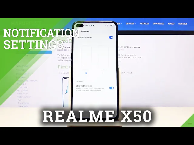 Video thumbnail for How to Manage Notifications for Messages in REALME X50 5G – Notifications Settings