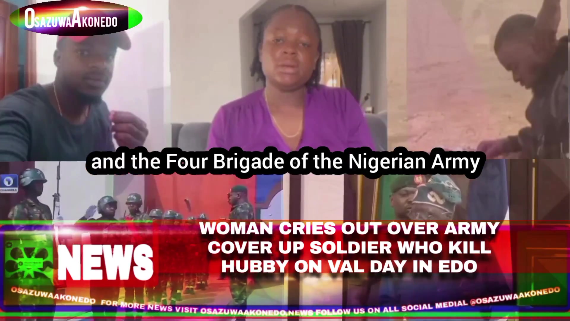 Woman Cries Out Over Army Cover Up Soldier Who Kill Hubby On Val Day In Edo
