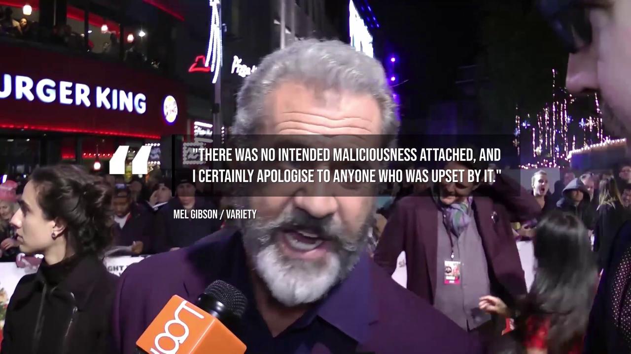 Video thumbnail for Mel Gibson apologises for 'idiocy' after mocking ASL interpreter.