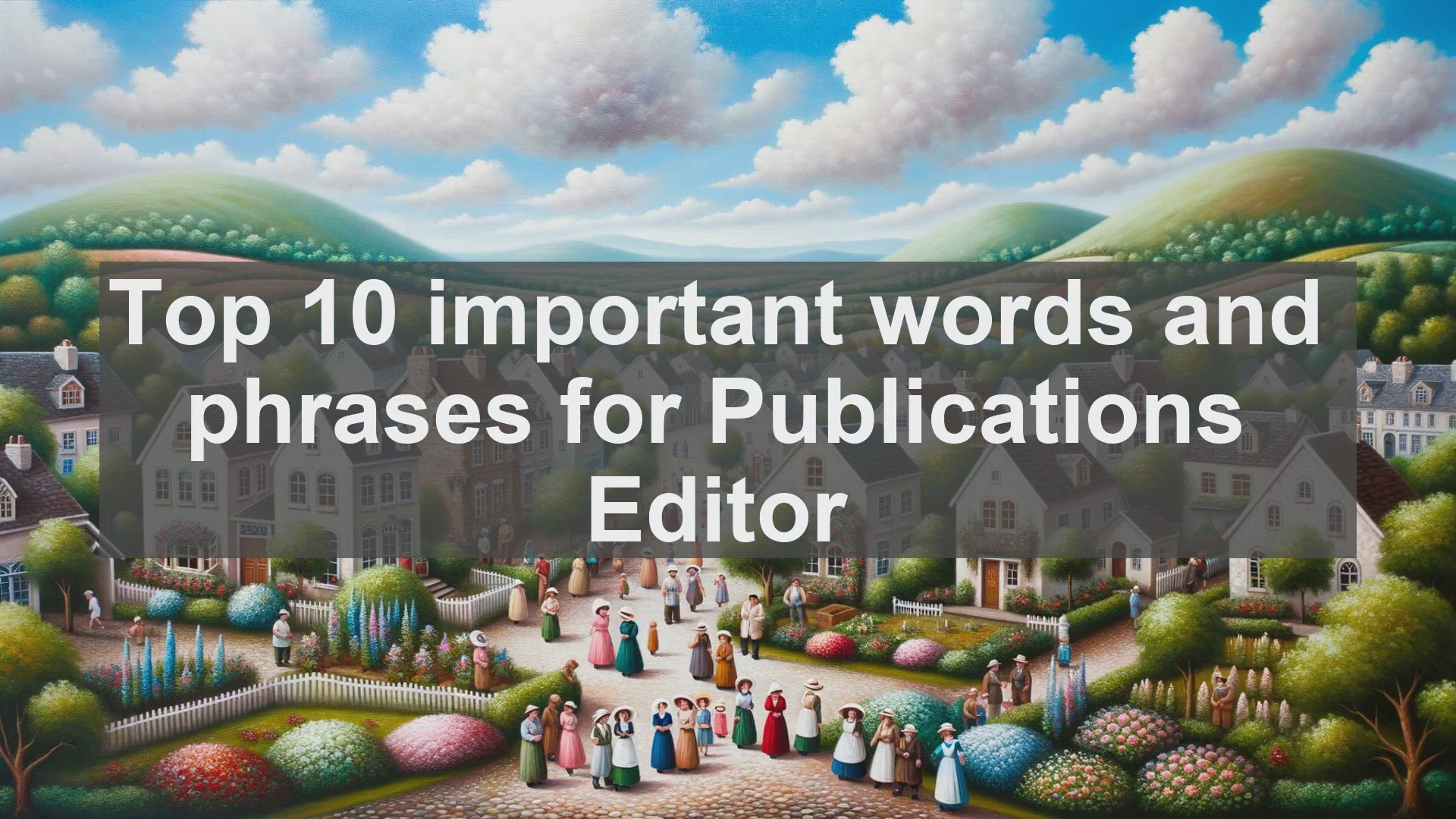 'Video thumbnail for Top 10 important words and phrases for Publications Editor'
