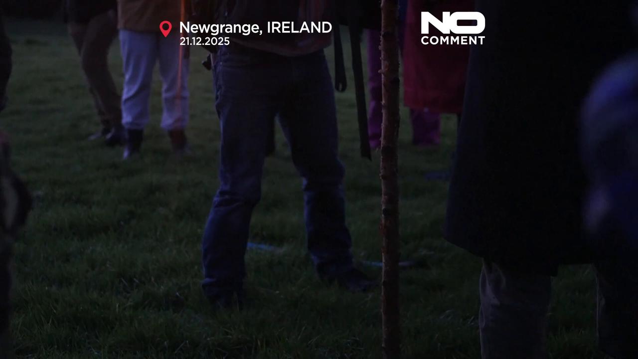 Video thumbnail for Winter solstice at Ireland’s Newgrange attracts 2,000 visitors