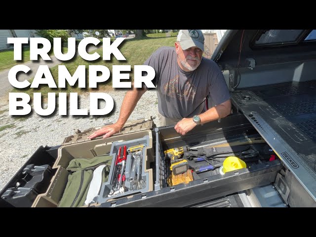 Video thumbnail for TRUCK CAMPER BUILD | BUG OUT & CAMPING - Decked Drawer System