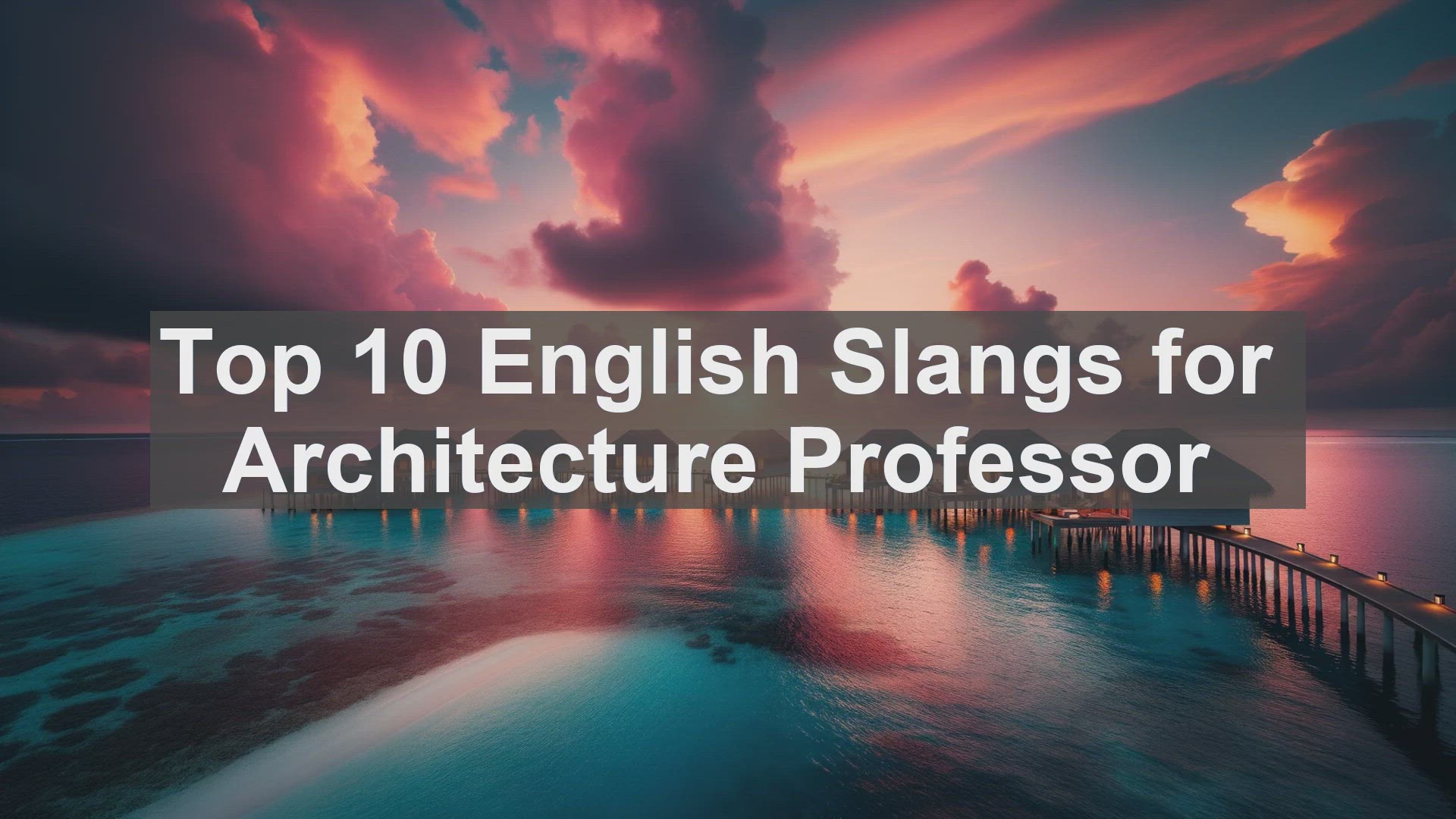 'Video thumbnail for Top 10 English Slangs for Architecture Professor'