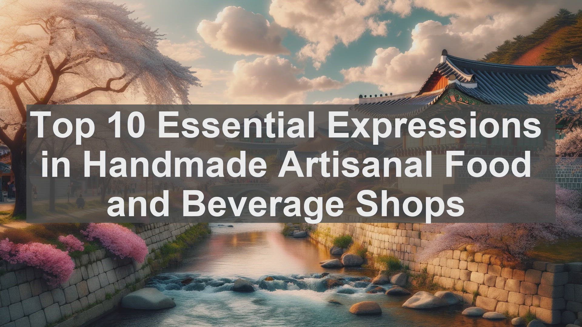 'Video thumbnail for Top 10 Essential Expressions in Handmade Artisanal Food and Beverage Shops'