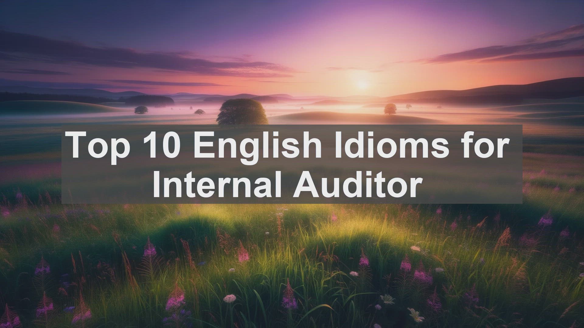 'Video thumbnail for Top 10 English Idioms for Internal Auditor'