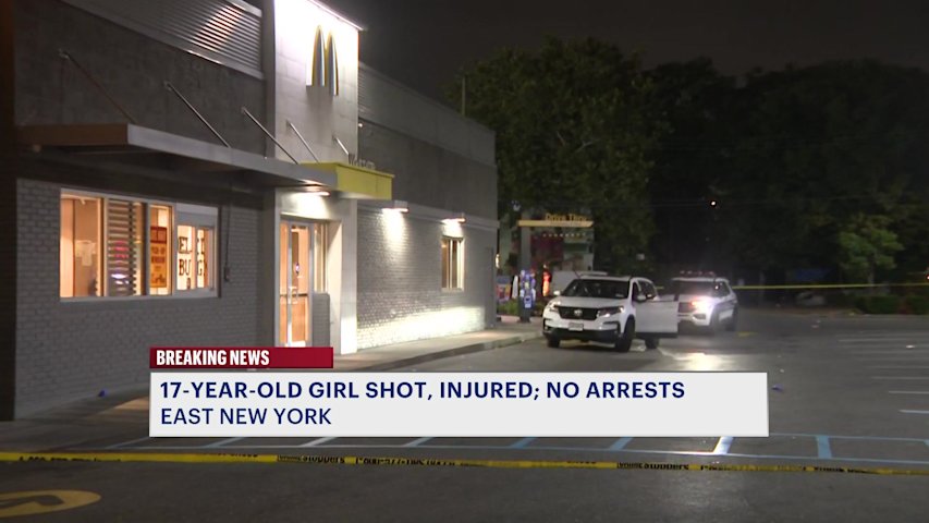 Video thumbnail for 17-year-old girl shot outside East New York McDonald's; gunman still on the run
