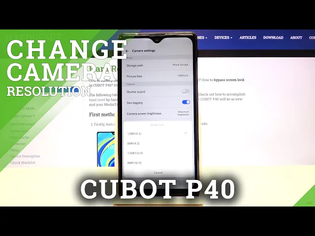 Video thumbnail for How to Change Photo Resolution in CUBOT P40 – Image Quality