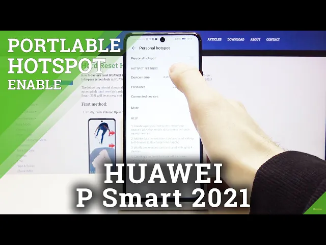 Video thumbnail for How to Enable Portable Hotspot on HUAWEI P Smart 2021 - Share Mobile Data