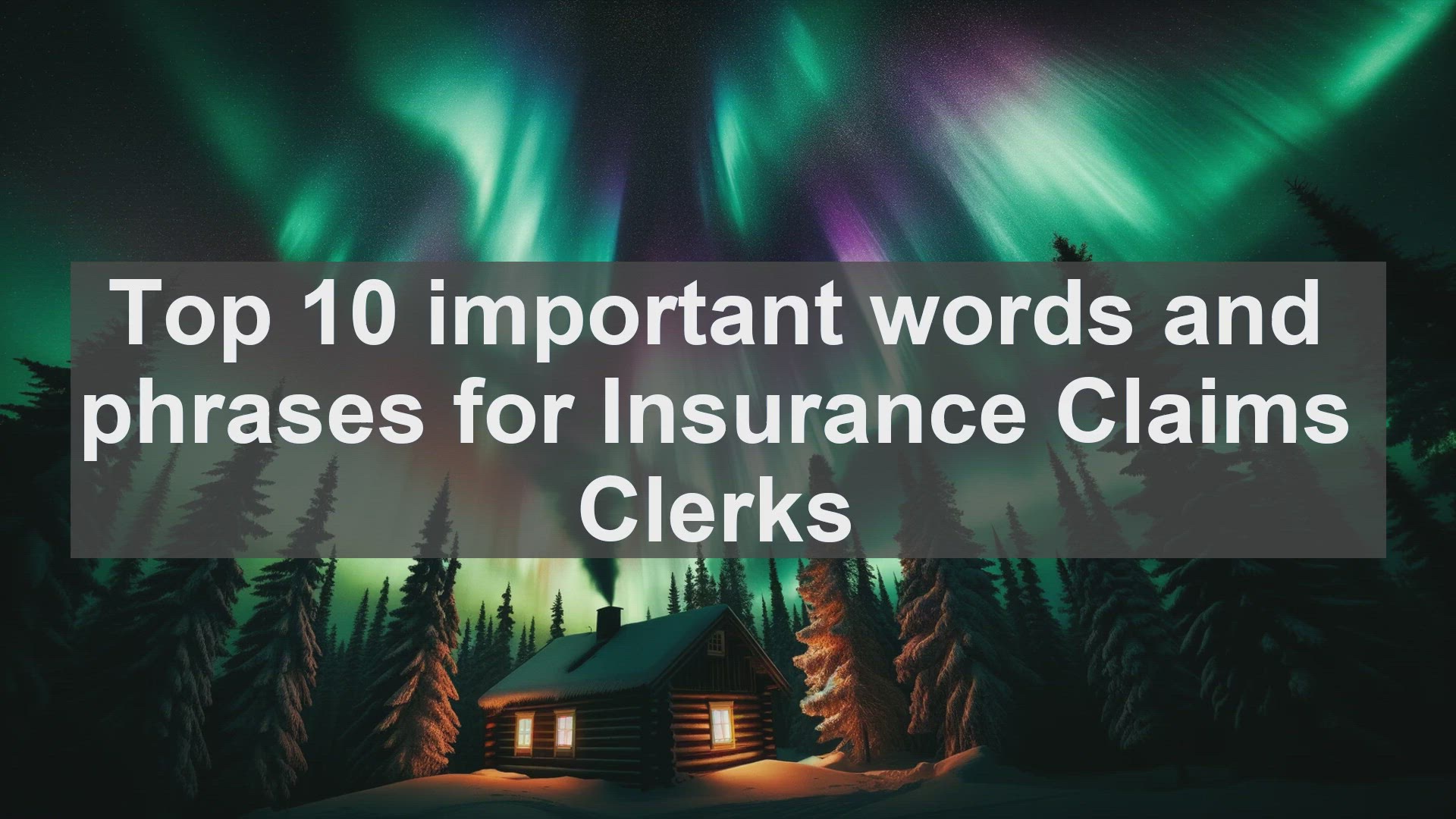 'Video thumbnail for Top 10 important words and phrases for Insurance Claims Clerks'