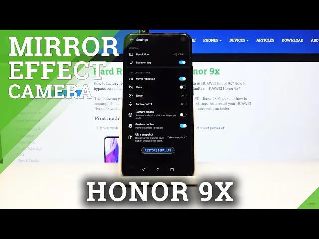 Video thumbnail for How to Turn on / off Mirror Effect in HUAWEI Honor 9x