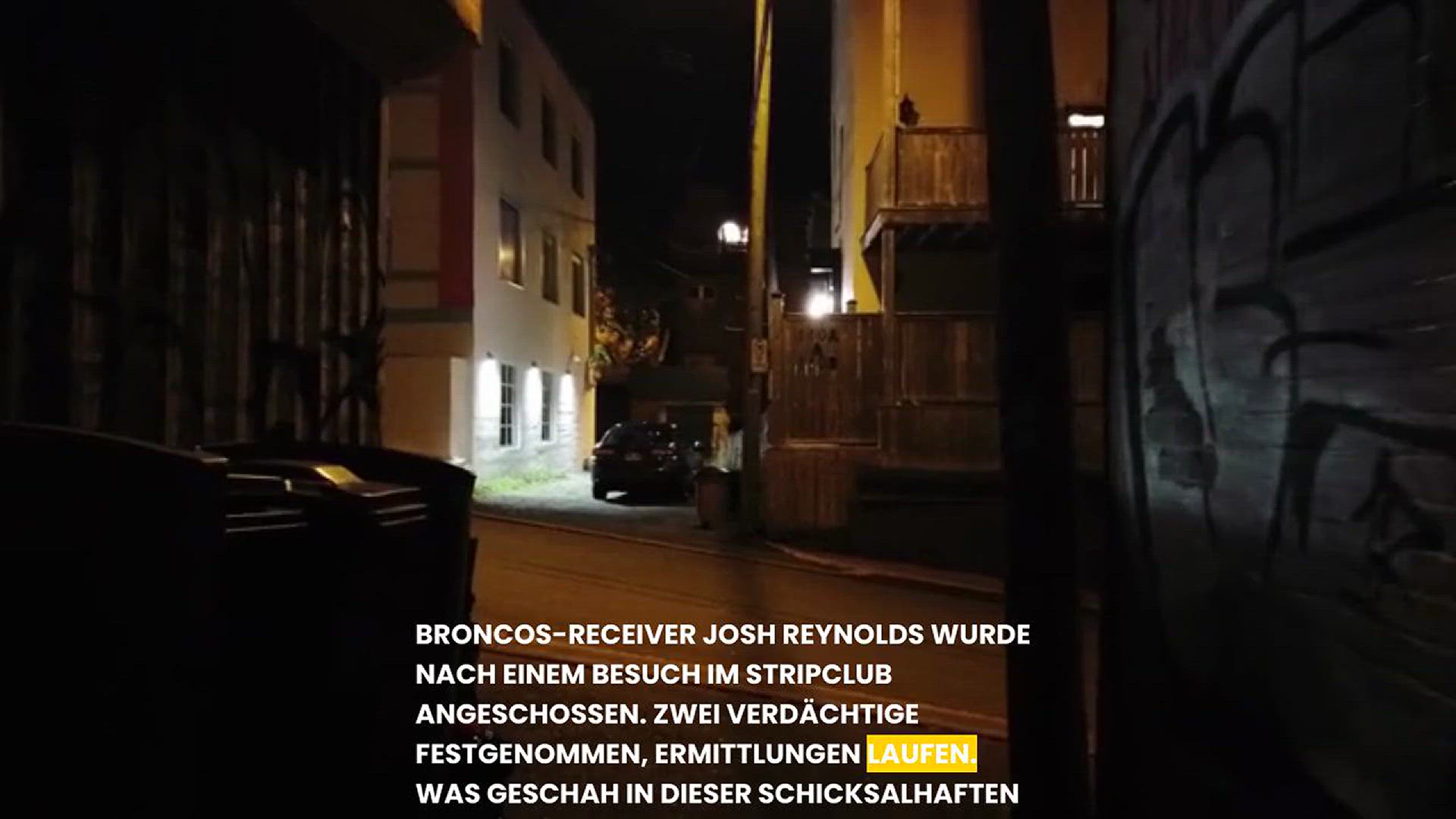 'Video thumbnail for Broncos-Receiver Josh Reynolds erholt sich von mehreren Schusswunden'