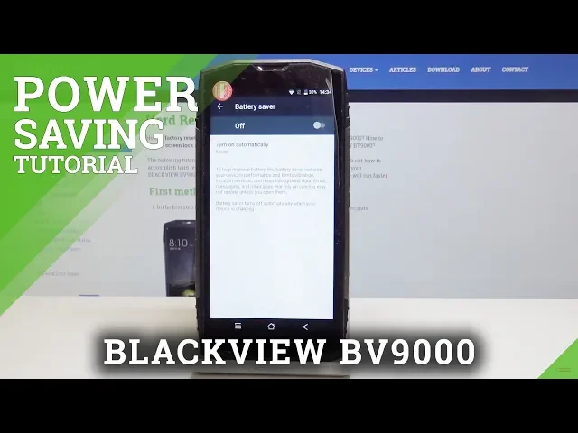 Video thumbnail for How to Activate Power Saver in Blackview BV9000 - Low Power Solution