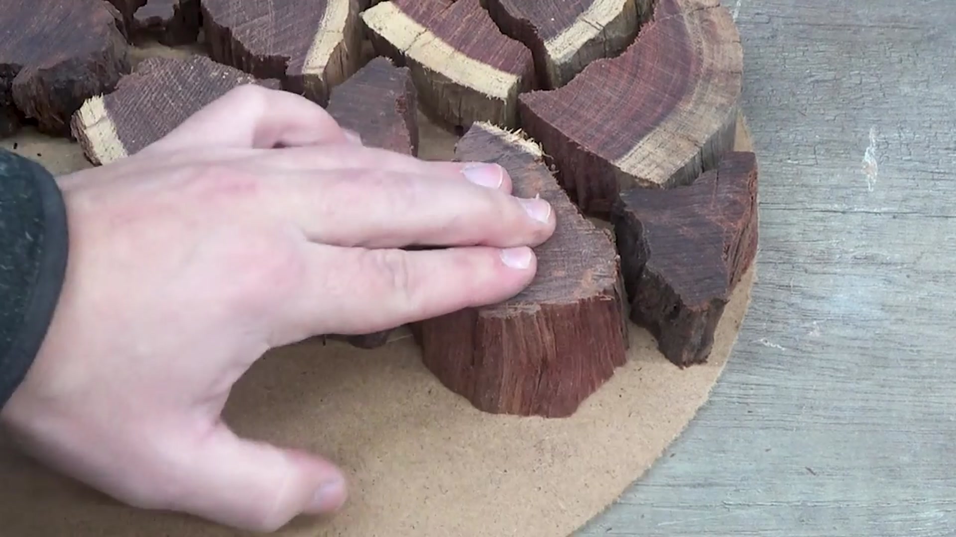 'Video thumbnail for Woodturning - Blue African Wood Plate'