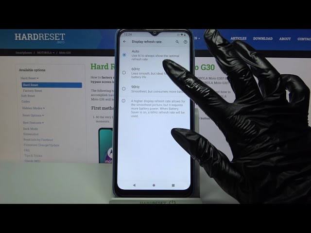 Video thumbnail for How to Change Screen Refresh Rate in Motorola Moto G30 - Motion Smoothness Settings