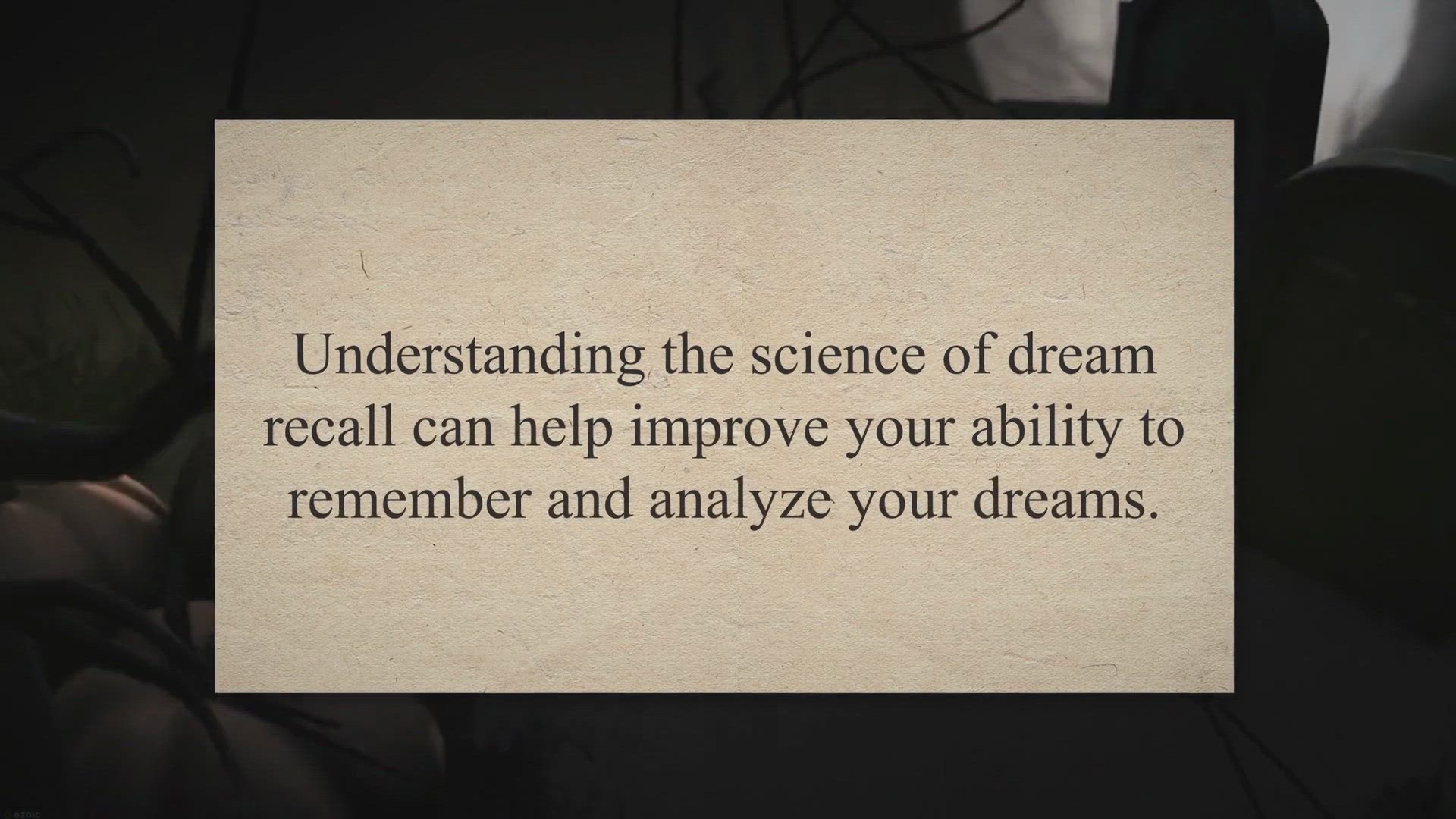Video thumbnail for Unlocking the Secrets of Your Mind: A Guide to Remembering and Analyzing Your Dreams