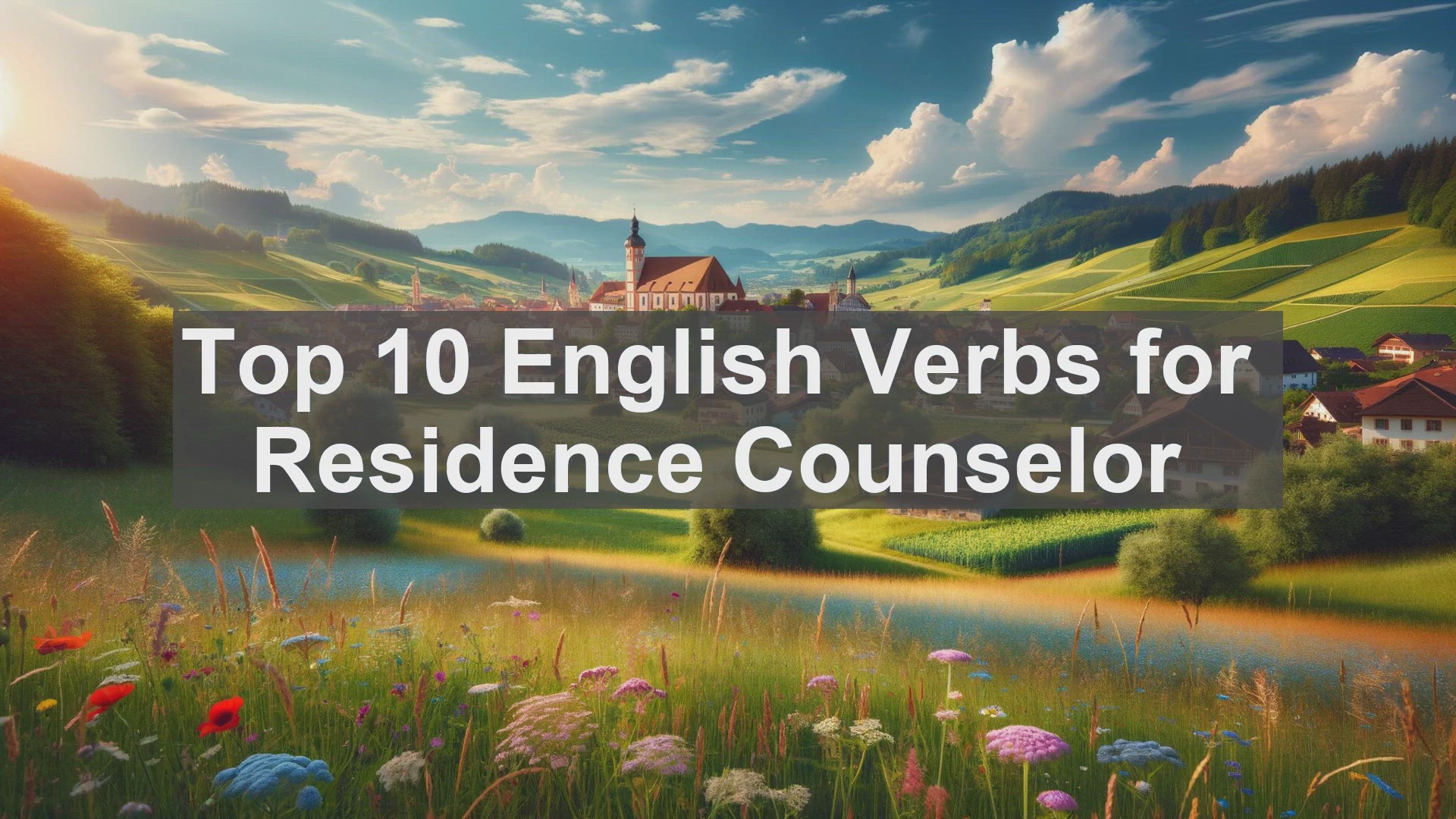 'Video thumbnail for Top 10 English Verbs for Residence Counselor'