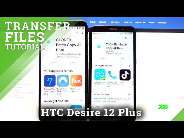 Video thumbnail for How to Transfer Data from HTC Desire 12 Plus to Other Android Smartphone? via CLONEit Application