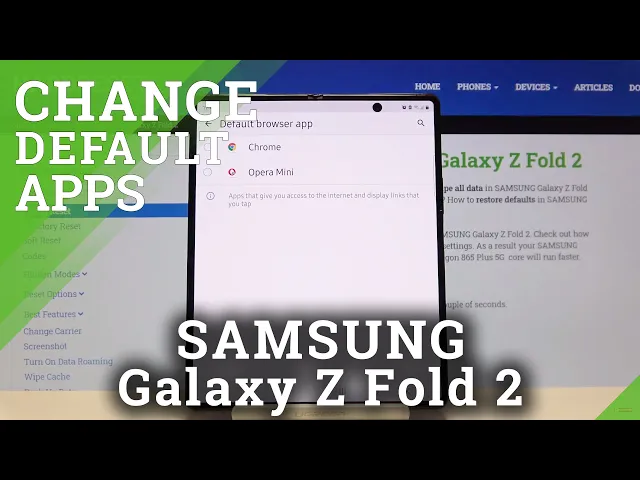 Video thumbnail for Default Apps on SAMSUNG Galaxy Z Fold 2
