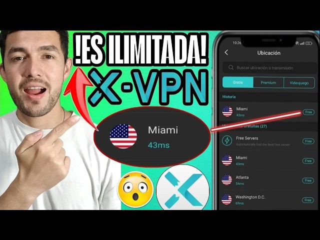 Video thumbnail for La mejor VPN gratuita de 2026: Datos ilimitados y segura (Análisis de X-VPN)