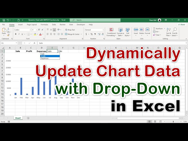 Video thumbnail for Dynamically Update Chart Data with Drop-Down List in Excel