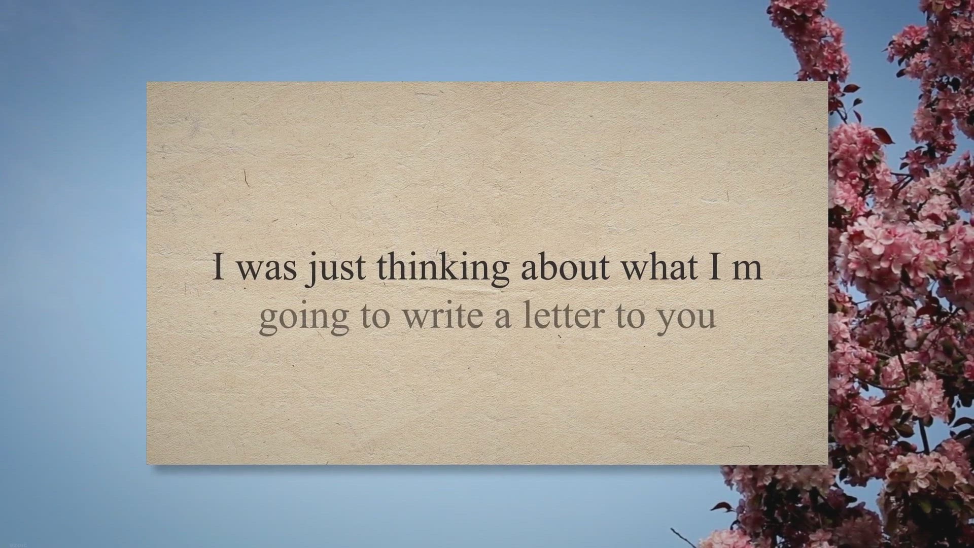 Video thumbnail for To My Love, I Want to Tell You Something – A Heartfelt Letter