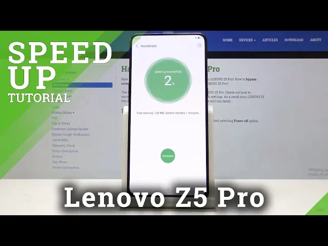 Video thumbnail for How to Speed Up LENOVO Z5 Pro - Optimize Android Smartphone