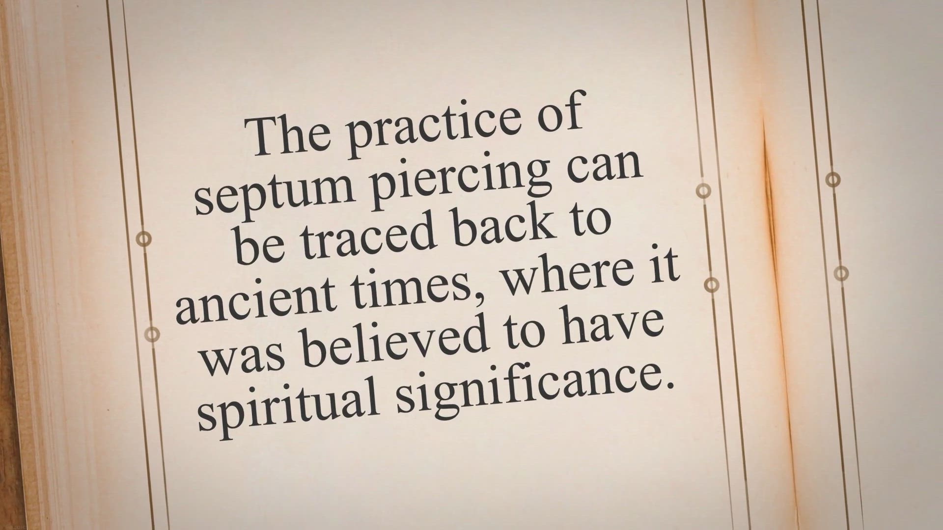 Video thumbnail for The Spiritual and Cultural Significance of Septum Piercings: Exploring Symbolism, Meaning, and Personal Growth