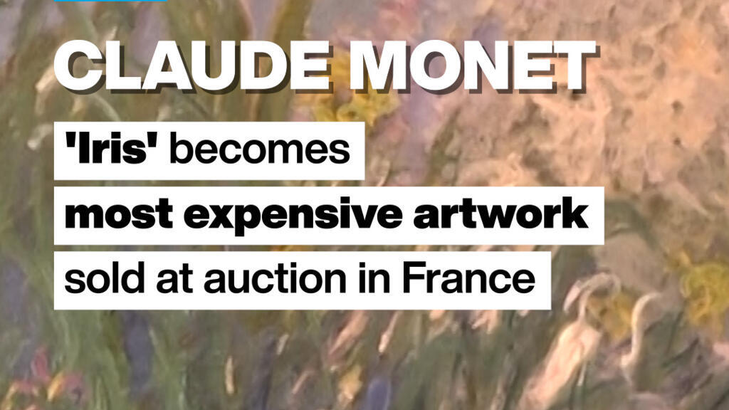 Video thumbnail for Claude Monet: 'Iris' becomes most expensive artwork sold at auction in France
