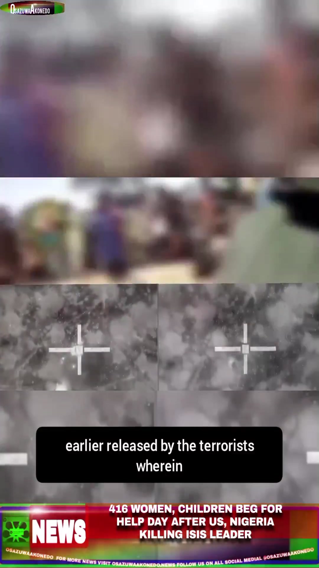 416 Women, Children Beg For Help Day After US, Nigeria Killing ISIS Leader