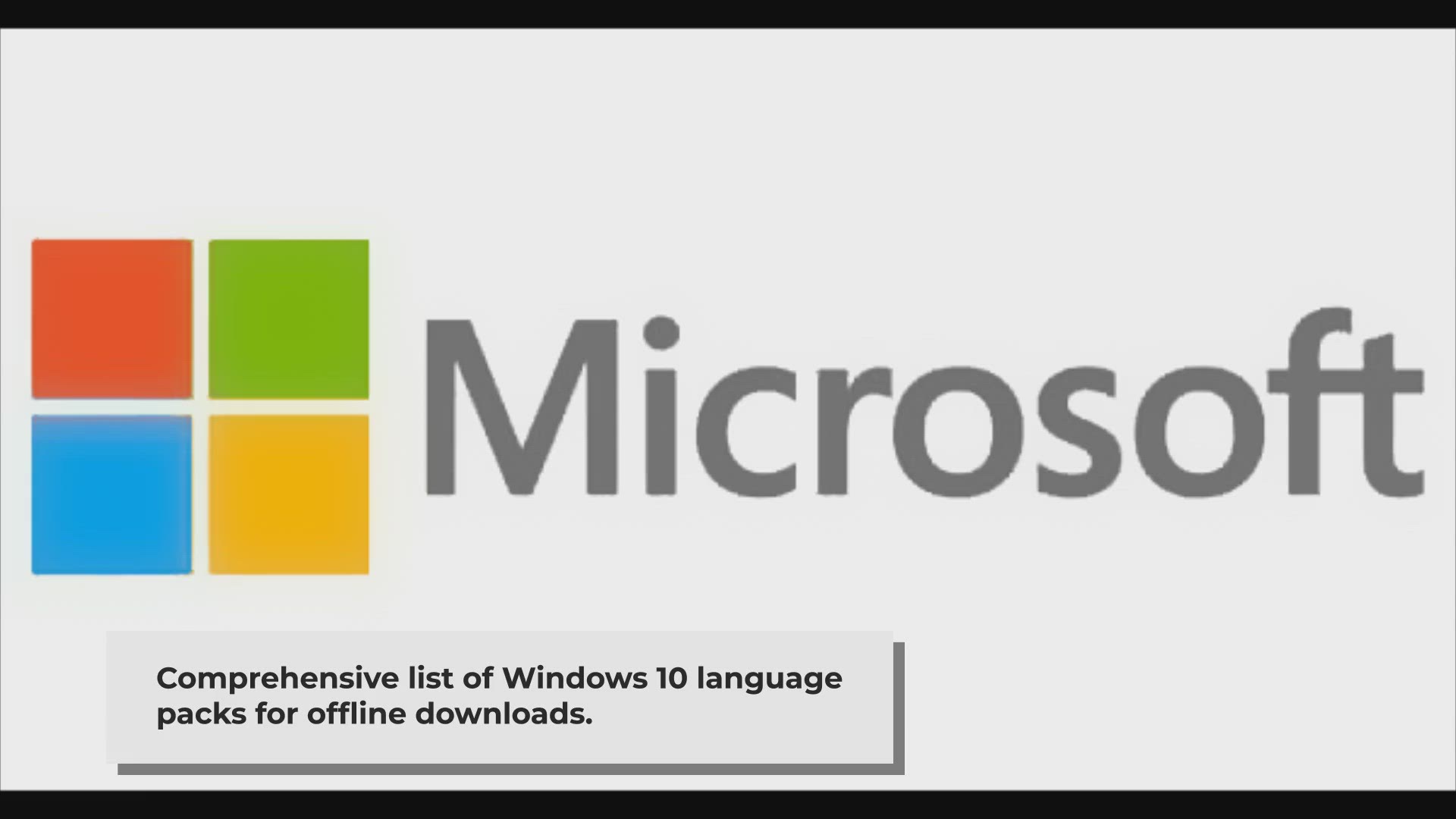 Video thumbnail for Windows 10 Language Packs Offline Downloads