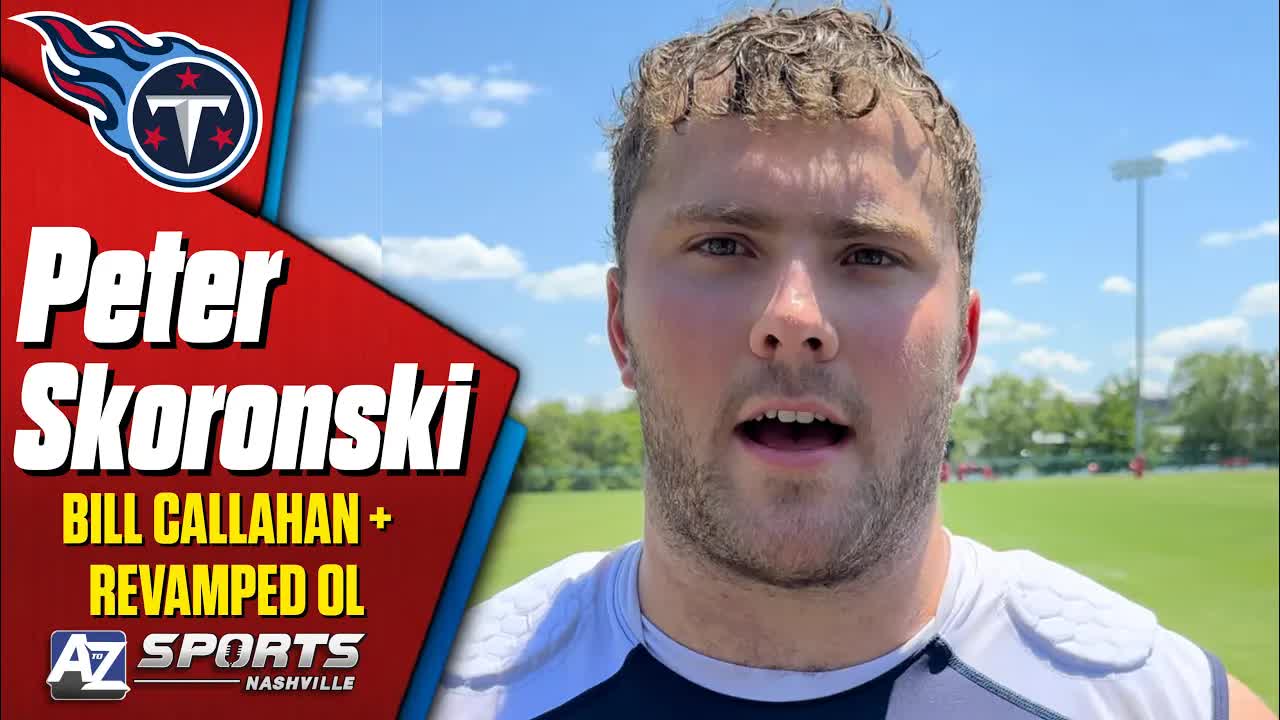 Video thumbnail for Titans OG Peter Skoronski talks addition of Bill Callahan, JC Latham, Lloyd Cushenberry