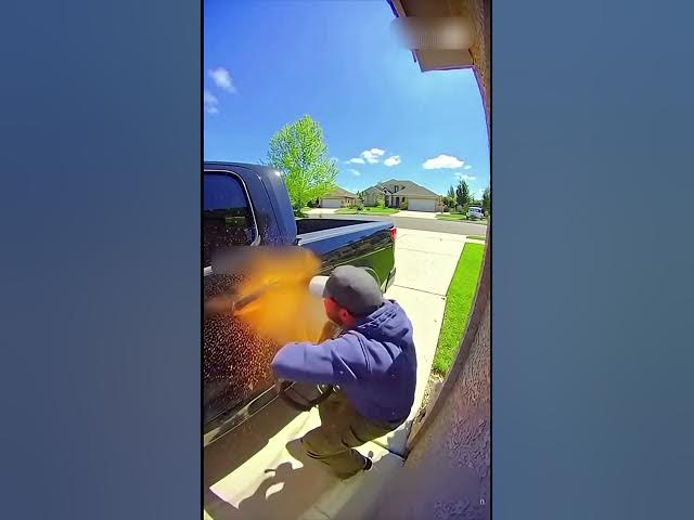 Video thumbnail for #CaughtOnRing #CarThiefFail #PaintExplosion #Doorb